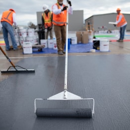 Rolling Terapro 220 traffic coating on a pedestrian surface