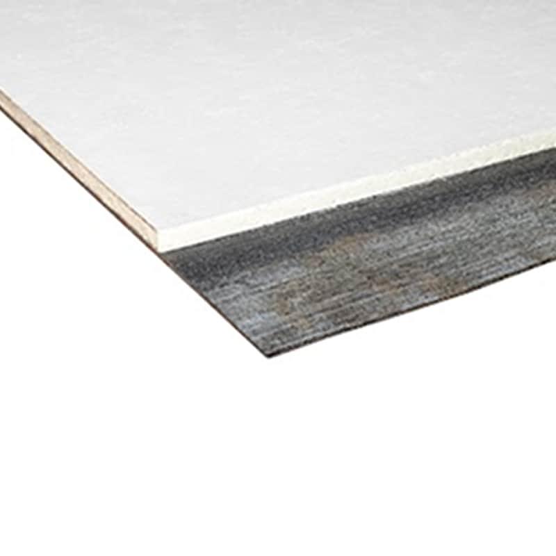 Underside image of Paraboard HD factory laminated panel designed for use as the coverboard and base sheet layer in a multi-ply modified bitumen roofing system