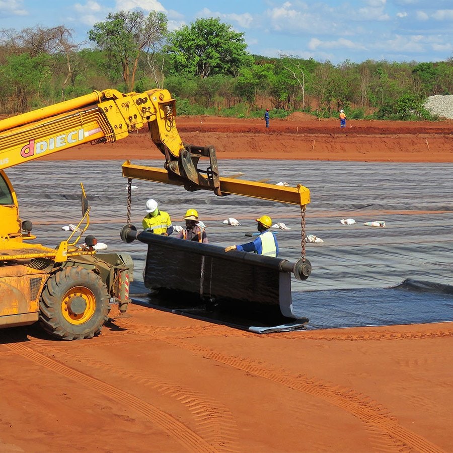 Teranap geomembrane installation