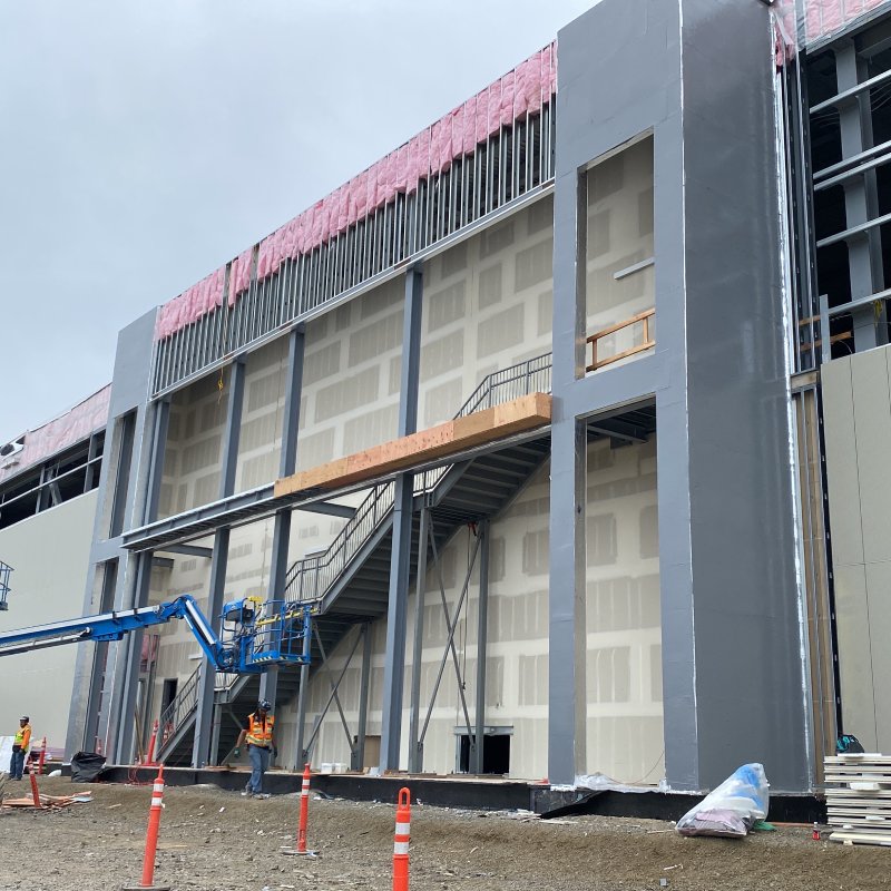 Building wall utilizing Siplast’s air barrier system