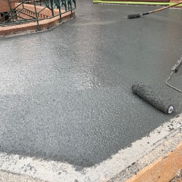 Terapro PUR Coating being applied on a pedestrian surface 