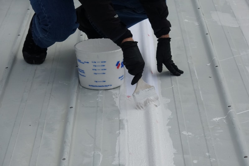 Siplast Paraflex over metal roof