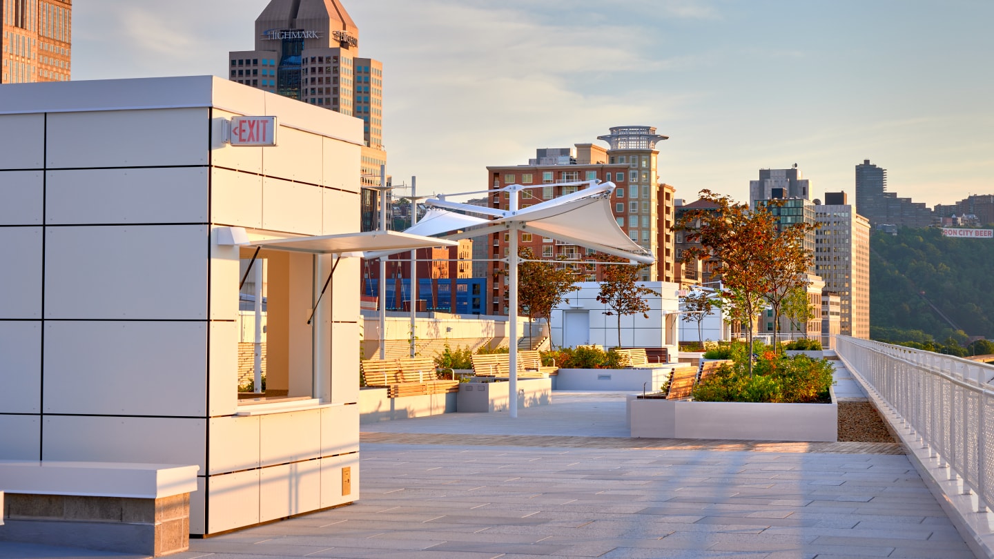 Exterior photography of the DLCC deck