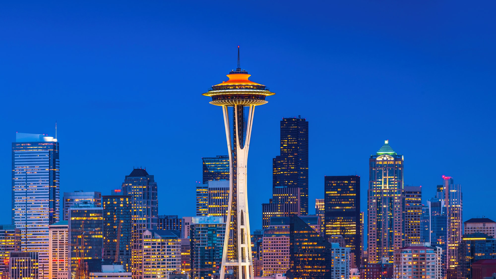 Space Needle in the Seattle skyline