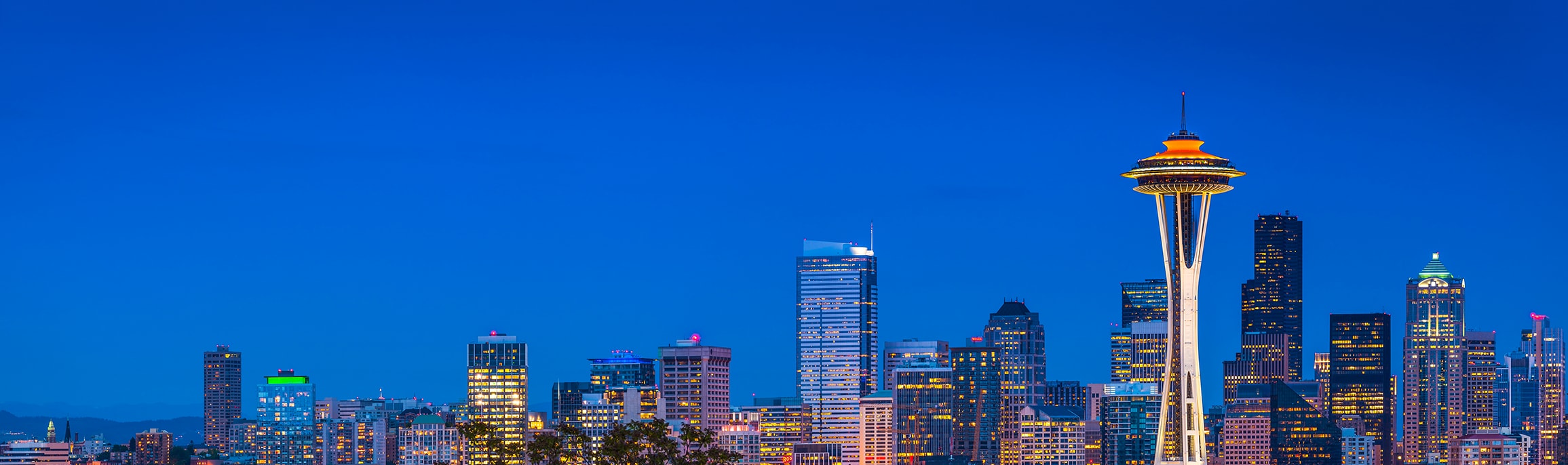 Space Needle in the Seattle skyline