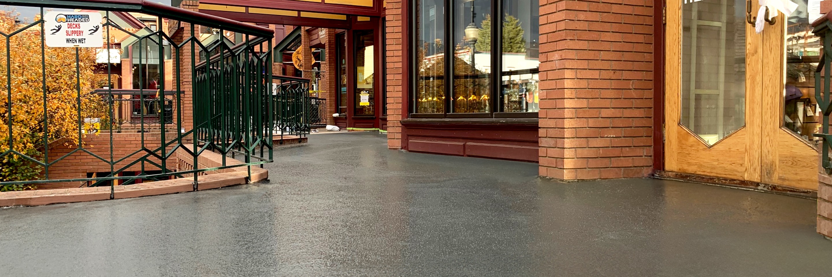 PUR Deck Coating applied on a pedestrian surface